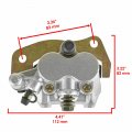 Front Left Brake Caliper Disc Rotor Pads For Yamaha Rhino 450 Yxr450 4x4 2006-09 Model Kvtr-12475