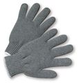 West Chester 708sg Standard Gray String Knit Poly Cotton Large Grey 