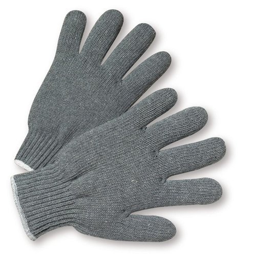 West Chester 708sg Standard Gray String Knit Poly Cotton Large Grey