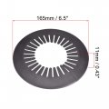 Uxcell Pipe Cover Decoration 90mm-110mm Pp Plastic Escutcheon Water Drain Line Black 4pcs