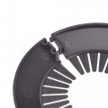 Uxcell Pipe Cover Decoration 90mm-110mm Pp Plastic Escutcheon Water Drain Line Black 4pcs