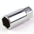 M12 X 1 25 Open End Wheel Lug Nuts With Deep Drive Extension 20-piece Aluminum Alloy Silver