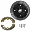 Caltric Rear Brake Hub With Shoes Studs Compatible Kawasaki Sxs 41038-1336 41038-0035