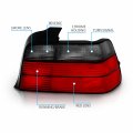 Amerilite 4 Door Taillights Red Smoke For Bmw 3 Series E46 Passenger And Driver Side
