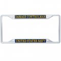 Us Navy Damage Controlman Enlisted Rating Insignia License Plate Frame Officially Licensed Metal Car Tag Holder 6 25 X 12 In 