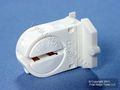 Leviton 23654-swp Miniature Base T5 Bi-pin Fluorescent Lampholder Low Profile Internal Shunt White 