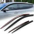 Auto Dynasty Window Visors For 2017-2023 Kia Stinger 4pcs Front Left Right Tape-on Deflectors Rain Guards Sun Wind Air Side 