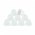 Aspen Creative 51511-9 Mushroom Pleated Clip-on Chandelier Lamp Shade In Off-white 3 Top X 5 Bottom 4 Slant Height Set Of 9 