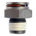 Transmission Line Connector For Gmc C6500 Topkick 1997 1998 1999 2000 Steel Natural Finish Quick Connect And Npt Ends 15043741
