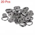 X Autohaux 20pcs Titanium Tone D Shape Tie Down Anchors Lashing Rings For Car Truck Trailer Cargo Rv Boats