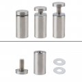 Increway 16 Pcs Glass Standoff Screws 25 X 50mm Stainless Steel Wall Mount Advertising Nails Holder For Sign Displaysi Grey