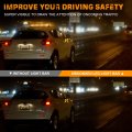 Xridonsen 37 104 Led Roof Top Strobe Light Bar Amber White Emergency Traffic Advisor Lights Double Side Warning Safety Flashing