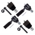 4pcs Front Suspension Kit Outer Tie Rod End Lower Ball Joint Fit 2001-2009 Ford Escape Mazda Tribute 2005-2009 For Mercury 