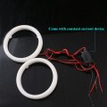 Everbright 1pair Blue 70mm Car Led Cotton Lights Angel Eyes Halo Rings Cob Light Circle Ring Headlight Lamp With Housing 12v