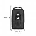 Uxcell 2 Buttons Insert Uncut Key Fob Remote Control Case Shell Replacement For Nissan Micra Xtrail Qashqai