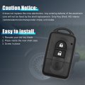Uxcell 2 Buttons Insert Uncut Key Fob Remote Control Case Shell Replacement For Nissan Micra Xtrail Qashqai