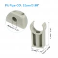 Uxcell 15pcs U-shaped Water Pipe Clamps Ppr Clips U Shaped Clip Fit For 25mm 0 98 Od Pipes 35mm Height Grey