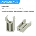 Uxcell 15pcs U-shaped Water Pipe Clamps Ppr Clips U Shaped Clip Fit For 25mm 0 98 Od Pipes 35mm Height Grey