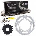 Niche Drive Sprocket Chain Combo For Suzuki Sv650a Front 16 Rear 43 Tooth 525v O-ring 114 Links