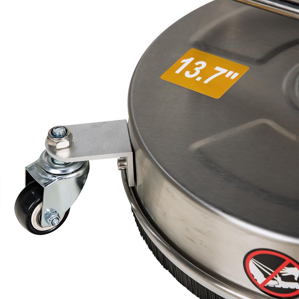 4000 Psi 13 7 In Pressure Washer Surface Cleaner With Wheels For Driveway Patios And Large Surfaces 1 4 Quick Connector