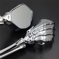 Motorcycle Skull Mirror Yamaha Road Royal Max Vstar 1100 1300 1600 1700 Warrior Virago Chro