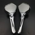 Motorcycle Skull Mirror Yamaha Road Royal Max Vstar 1100 1300 1600 1700 Warrior Virago Chro