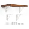4 Pcs Decorative Shelf Brackets 5 X 3 Heavy Duty Floating Wall Mounted Metal L For Bookshelves Shelves Support White 