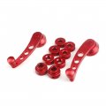 Veemoon 1 Set Car Window Handle Aluminum Alloy Crank Universal Replacement Door Accessories- Red 