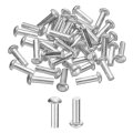 50 Pcs Brazier Head Solid Aluminum Rivets M5 Dia X 16mm Length Round Boat For Repairing Boats Machinery Aircraft Automobile 