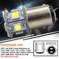 Ruiandsion 2pcs 1157 Led Bulb White 6v Bay15d 5050 12smd Light Bulbs For Back Up Reverse Lights Brake Tail Non-polarity