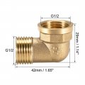 Uxcell Brass Hose Fitting 90 Degree Elbow G1 2 Male X Female Pipe Fittings