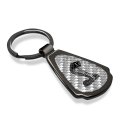 Ford Mustang Cobra Genuine Carbon Fiber Black Metal Teardrop Key Chain With Bottle Opener Official Licensed 2 13 In X 1 25