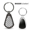 Ford Mustang Cobra Genuine Carbon Fiber Black Metal Teardrop Key Chain With Bottle Opener Official Licensed 2 13 In X 1 25