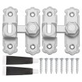 2pcs 90 180 Degree Flip Gate Latches Aluminum Alloy Sliding Barn Door Latch With Screws Glue Heavy Lock For Cabinet Wood Fence 