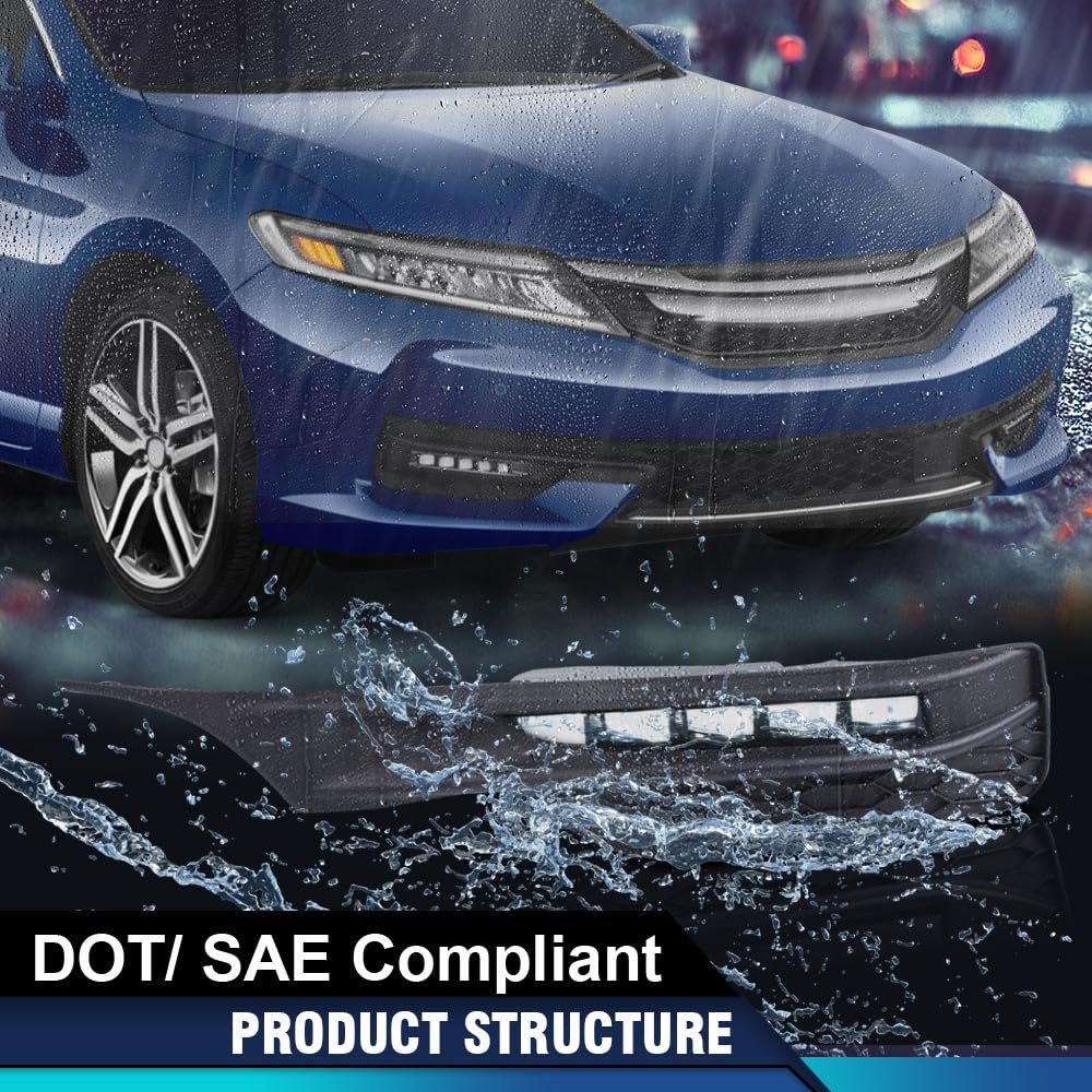 Led Front Bumper Fog Lights Left Right Side For Honda Accord Sedan 2016-2017 Lamps Wiring Switch 33900t2aa21 Ho2592142