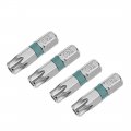 Uxcell 4pcs 25mm Long 1 4 Hex Shank T40 Security Torx High Quantity Screwdriver Bits S2 Alloy Steel