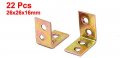 Uxcell Timber Decking Joists 26x26mm L Shaped 90 Degree Angle Brackets 22pcs