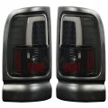 Led Tube Bar Rear Brake Tail Lights For 1994 To 2002 Dodge Ram 1500 2500 3500 Clear Black Lens And Housing Left Right Pair