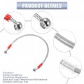 X Autohaux 50cm 19 69 10mm Id Motorcycle Hydraulic Brake Line Oil Hose Pipe 28a 0a Stainless Steel Braided Cable For Atv