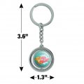 Graphics More Care Bears Unlock The Magic All Heart Keychain Spinning Round Chrome Plated Metal