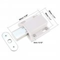 Uxcell 5-8mm Glass Door Magnetic Touch Catch Latch Closure Plastic White With Clamp Set