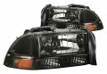 Hl-oh-dd974p-sm-am Smoke Lens Amber Headlight Assemblies For 1998 To 2004 Durango Dakota Driver And Passenger Side Pair Plug 