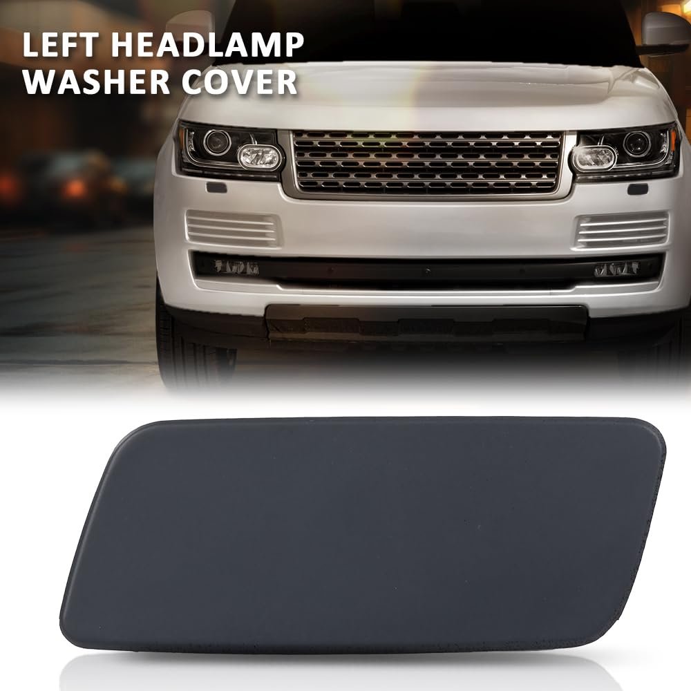 Left Side Headlight Washer Cover Powerwash Cap For Range Rover 2013 2017 Black Abs Plastic Nozzle Part Number 02hlp4154abkl
