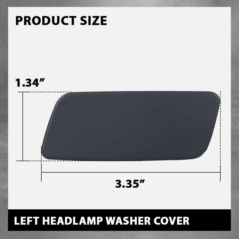 Left Side Headlight Washer Cover Powerwash Cap For Range Rover 2013 2017 Black Abs Plastic Nozzle Part Number 02hlp4154abkl