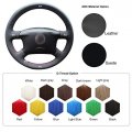 Mewant Customized Black Geniune Leather Car Steering Wheel Cover For Volkswagen Vw Golf 4 Iv 1999-2006 Jetta 1999-2005 Passat