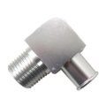 Universal 90 Deg Heater Hose Fitting 5 8 1 2 Npt Water Pumps Or Intake Manifolds Barb Chrome Billet Aluminum