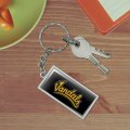 Graphics More Rectangle University Of Idaho Secondary Logo Keychain In Chrome Plated Metal