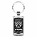 Ipick Image For Ram 1500 Real Black Carbon Fiber Chrome Metal Case Key Chain Keychains Official Licensed