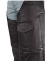 Mens Insulated Leather Motorcycle Chaps With Side Zippers 8xl