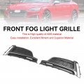 Topteng Pair Front Bumper Fog Light Grille Grill Cover Trim For Audi A5 S-line S5 Cabriolet Coupe Sportback 2018-2019 Only